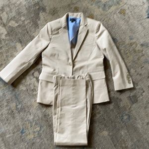 Boys J Crew Suit khaki Size 6-7 Jacket 7 Pant